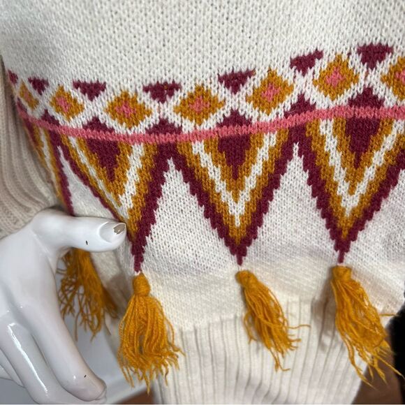 Matilda Jane Cream Aztec Fringe Cardigan -- XS - Picture 7 of 13